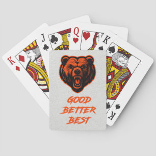 Besser, immer besser, am besten, niemals ruhen las spielkarten