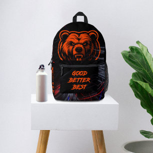 Besser, immer besser, das Beste, niemals ruhn Bedruckter Rucksack
