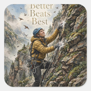 "Besser ist das Beste" Kletterer Aufkleber