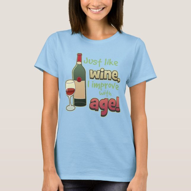 Besser mit altem Ladys Ringer Tee Shirt (Vorderseite)