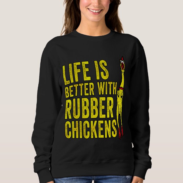 Besser mit Rubbelhühnern Sweatshirt (Vorderseite)