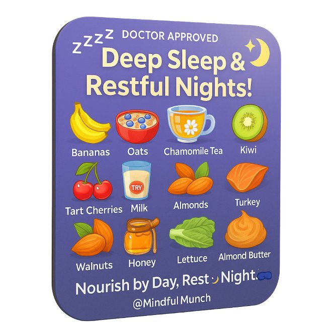 💤 Besser-Schlaf-Kühlschrankmagnet Magnet (Wind down naturally—this magnet shows you the best foods for deep sleep and relaxation)