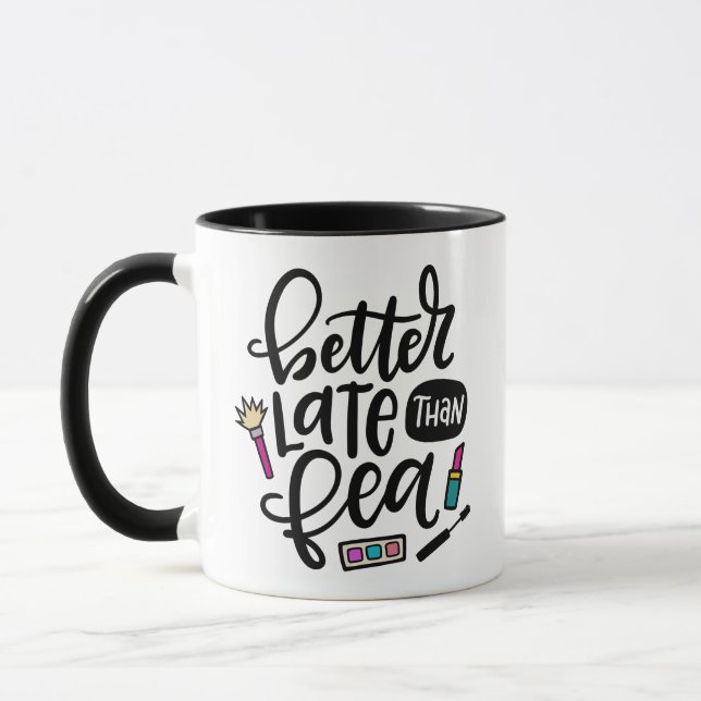 Besser spät als Fea, Spanglische Hand mit Buchstab Tasse (Links)
