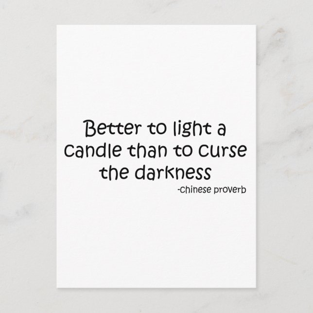 Besser, um ein Candle-Zitat zu machen Postkarte (Vorderseite)