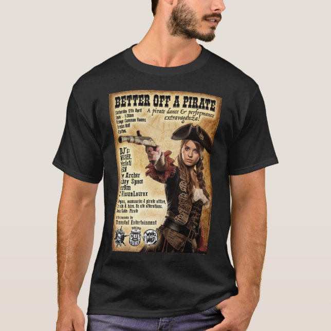 Besser vor einem Piratentshirt T-Shirt (Vorderseite)