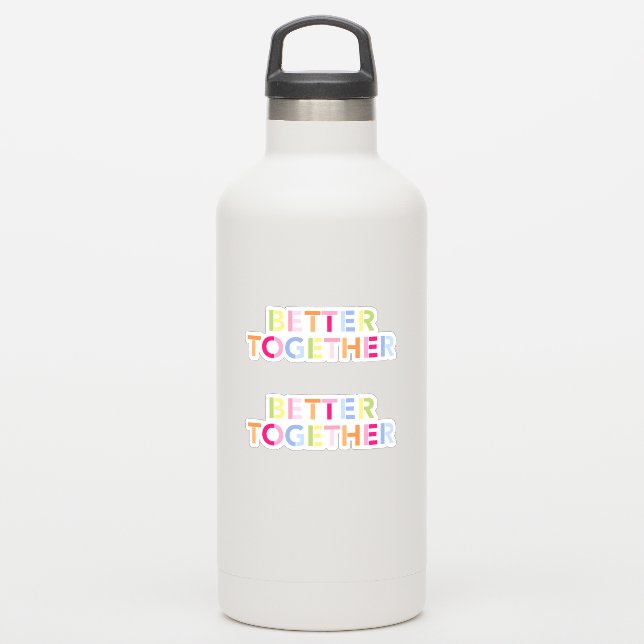 Besser zusammen beste Freunde - Vinyl Stickers sch Aufkleber (Wassserflasche)
