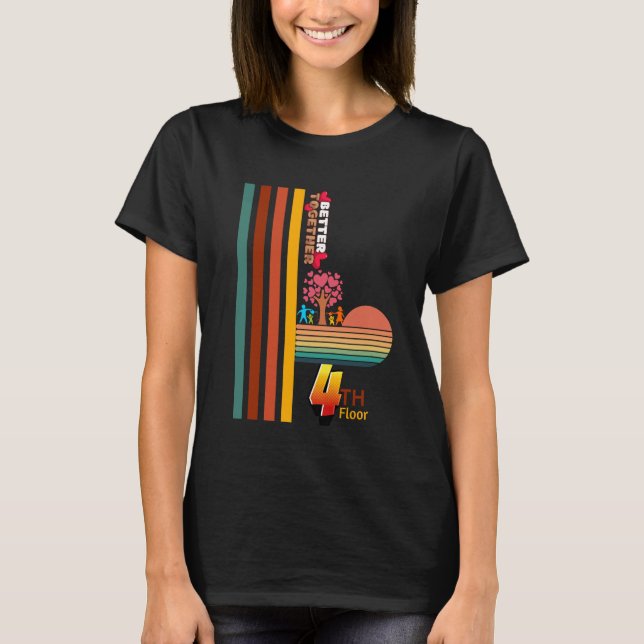 Besser zusammen Retro Sunset Inspiration 4. Flo T-Shirt (Vorderseite)