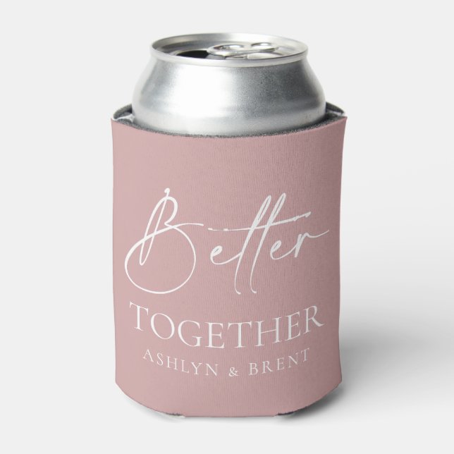 Besser zusammen Rosa Wedding Can Cooler/Koozie Dosenkühler (Kanne Vorderseite)
