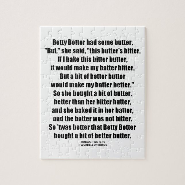 Bessere Butter Bettys Botter (ZungeTwister) (Vertikal)