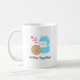 Bessere Zusammenarbeit Kawaii Milch und Cookies Ni Kaffeetasse