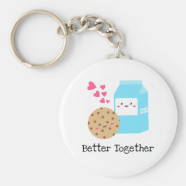 Bessere Zusammenarbeit Kawaii Milch und Cookies Ni Schlüsselanhänger