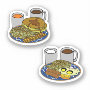 besseres Frühstück Monat Aufkleber