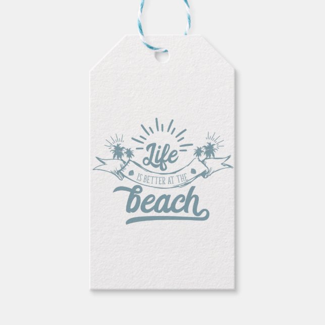 Besseres Leben am Strand Geschenkanhänger (Vorderseite)