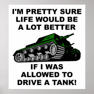 Besseres Leben durch Panzer Lustiges Poster