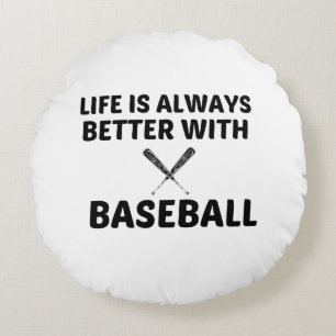 BESSERES LEBEN MIT BASEBALL SPORT RUNDES KISSEN
