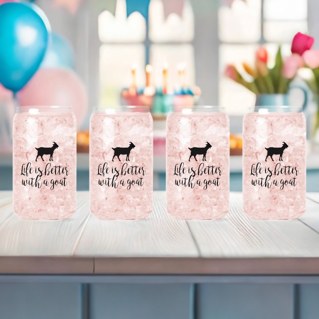 Besseres Leben mit Ziegen kann Set glänzen Dosenglas (Insitu (Baby Party))