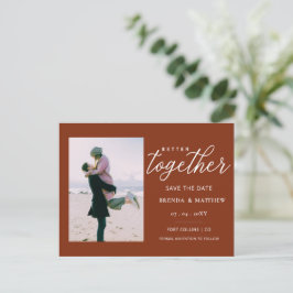 Besseres Minimalistisches Foto Save the Date Ankündigungspostkarte