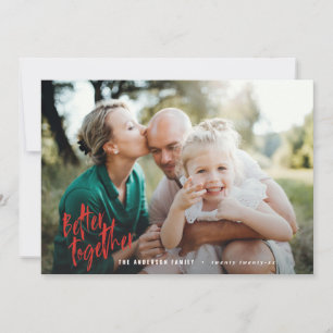 besseres, modernes Foto mit minimalem Skript Feiertagskarte