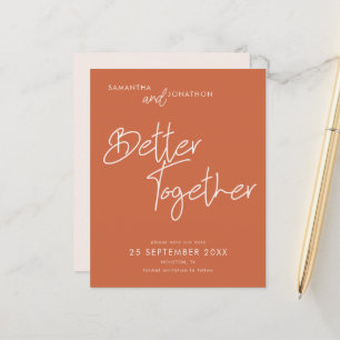 Besseres Zusammenwirken Terracotta Save the Date