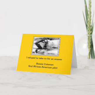 Bessie Coleman Quote Card Karte