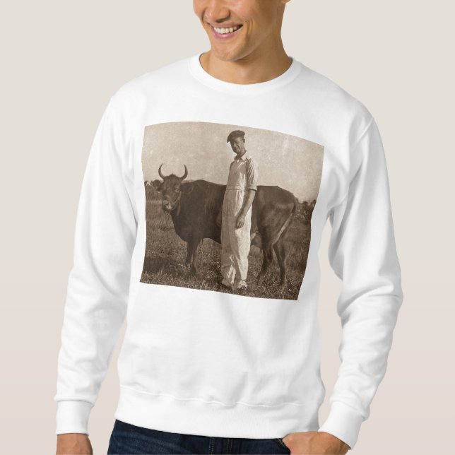 Bessie der Kuh-Vintage Bauer Sweatshirt (Vorderseite)