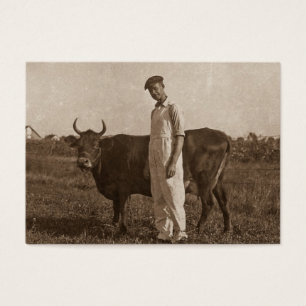 Bessie die Kuh und ihr Landwirt