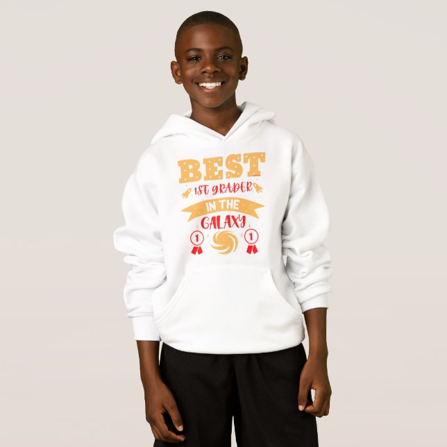 BEST 1. GRADER IN DER GALAXIE lustig niedlich Hoodie (Vorne ganz)