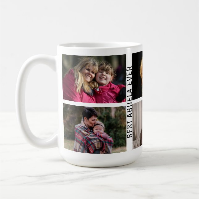 Best Abuela je 6 Foto Custom Collage Oma Kaffeetasse (Links)