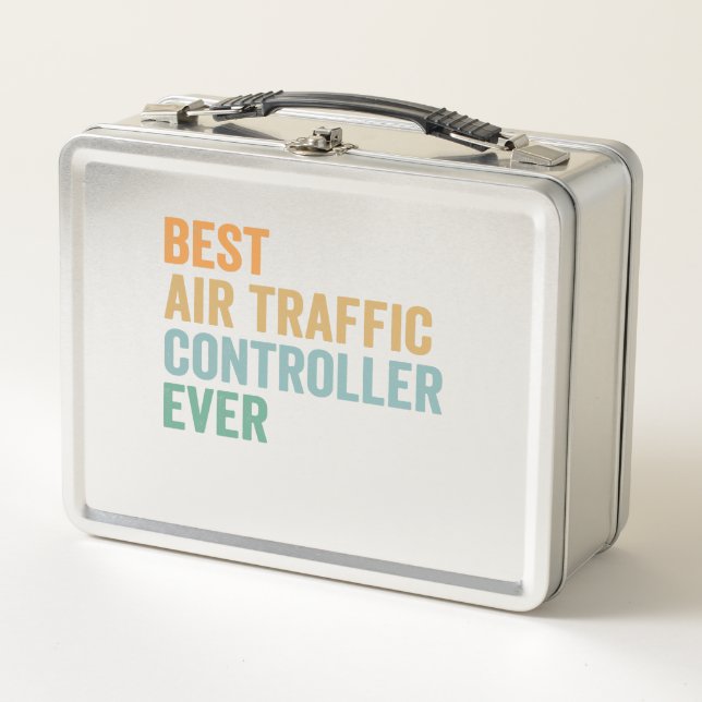 Best Air Traffic Controller Ever Funny Retro Gift Metall Brotdose (Vorderseite)