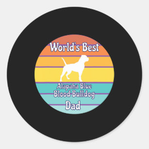 Best Alapaha Blue Blood Bulldog Vater Runder Aufkleber