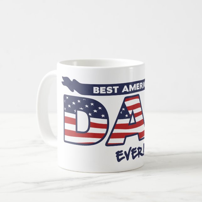 Best American Dad Ever Kaffeetasse (Vorderseite Links)