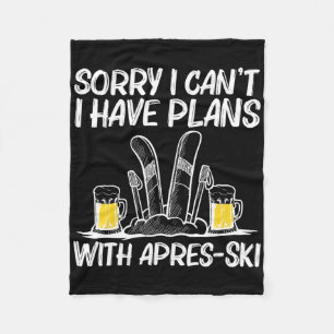 Best Apres Ski Art für Damen Skifahren Ski Wint Fleecedecke