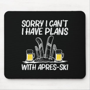 Best Apres Ski Art für Damen Skifahren Ski Wint Mousepad