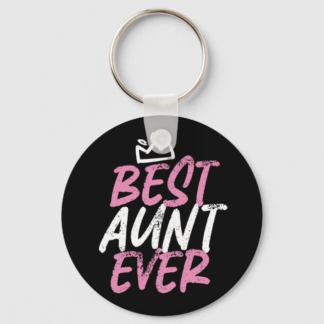 Best Aunt Ever Cute and Funny BAE Auntie Schlüsselanhänger (Vorderseite)