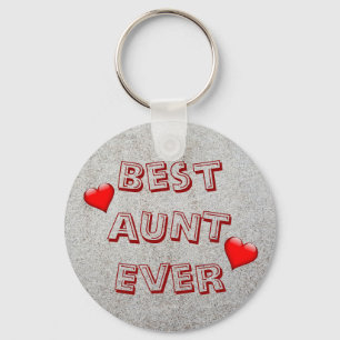 Best aunt ever   Sand texture photo Schlüsselanhänger