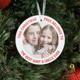 Best Aunt Uncle Ever Christmas Tree Foto Ornament