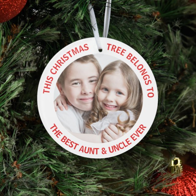 Best Aunt Uncle Ever Christmas Tree Foto Ornament (Von Creator hochgeladen)