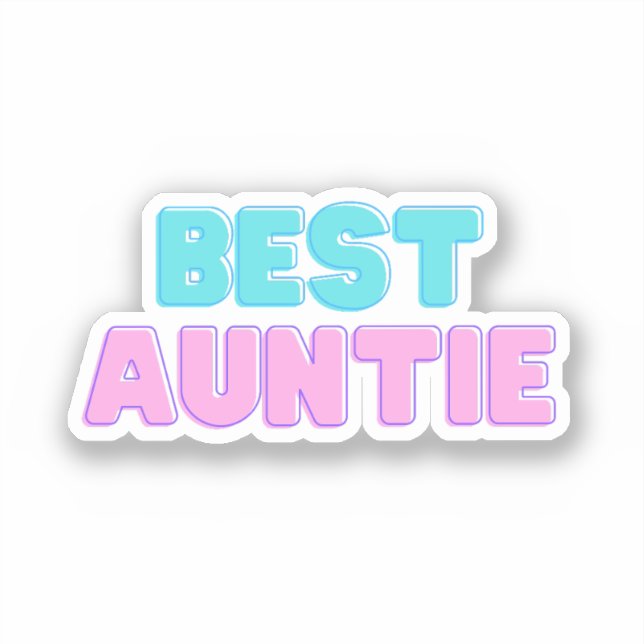 Best Auntie Aufkleber (Vorderseite)