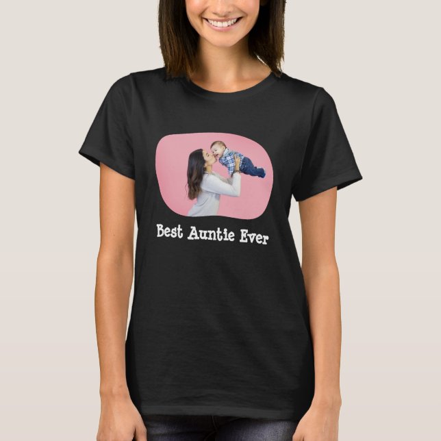 Best Auntie Ever BAE lädt Ihr horizontales Foto ho T-Shirt (Vorderseite)