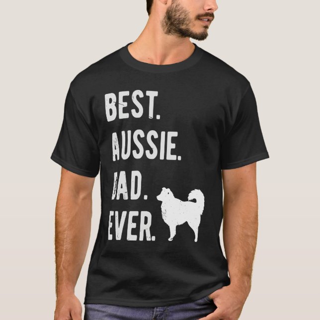 Best Aussie Dad Ever  Australian Shepherd Mens  Da T-Shirt (Vorderseite)