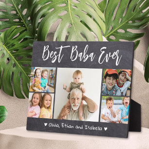 Best Baba je Grandkids 5 Foto Chalkboard Fotoplatte