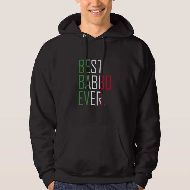 Best Babbo Ever Funny Italienischer Vater Italien  Hoodie (Vorderseite)