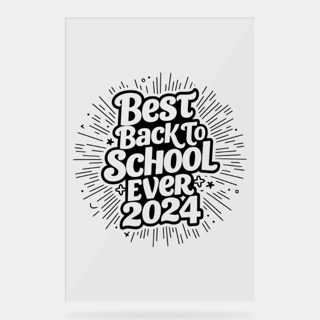 Best Back to School 2024 Design Acrylschild (Vorderseite)