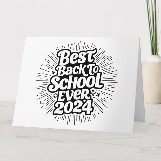 Best Back to School 2024 Design Dankeskarte (Vorderseite)