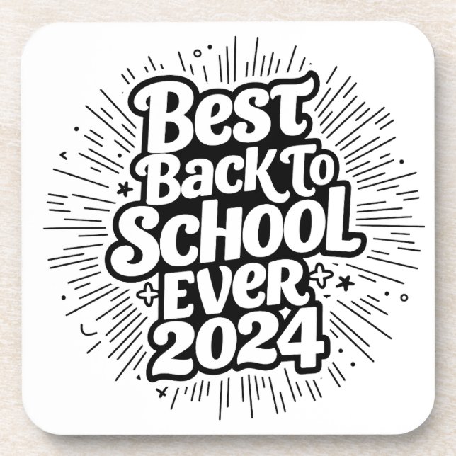Best Back to School 2024 Design Getränkeuntersetzer (Vorderseite)