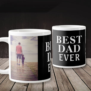 Best Bad Ever Vatertag 2 Foto Collage Black Jumbo-Tasse