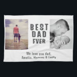 Best Bad Ever Vatertag 2 FotoCollage Geschirrtuch<br><div class="desc">Best Bad Ever Vatertag 2 Foto Collage Küchentuch. Stellen Sie das Handtuch mit Ihren Fotos persönlich zusammen - legen Sie zwei Fotos in die Vorlagen ein. Moderne fett formatierte Typografie Bester Vater je - Sie können jeden Teil des Textes ändern, wenn Sie gewollt. Schaffen Sie sich ein persönliches Vatertagsgeschenk für...</div>