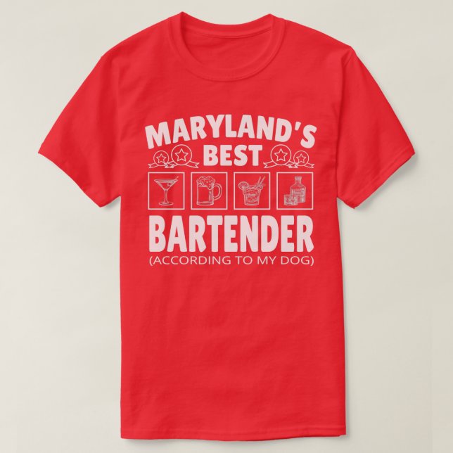 Best Barkeeper Maryland T-Shirt (Design vorne)
