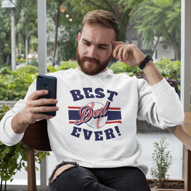 Best Baseball Dad Ever  Sweatshirt (Von Creator hochgeladen)