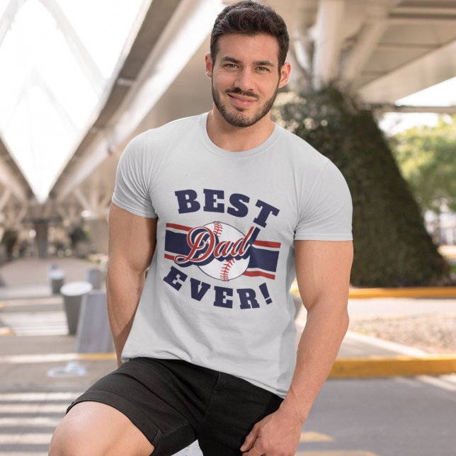 Best Baseball Dad Ever  T-Shirt (Von Creator hochgeladen)